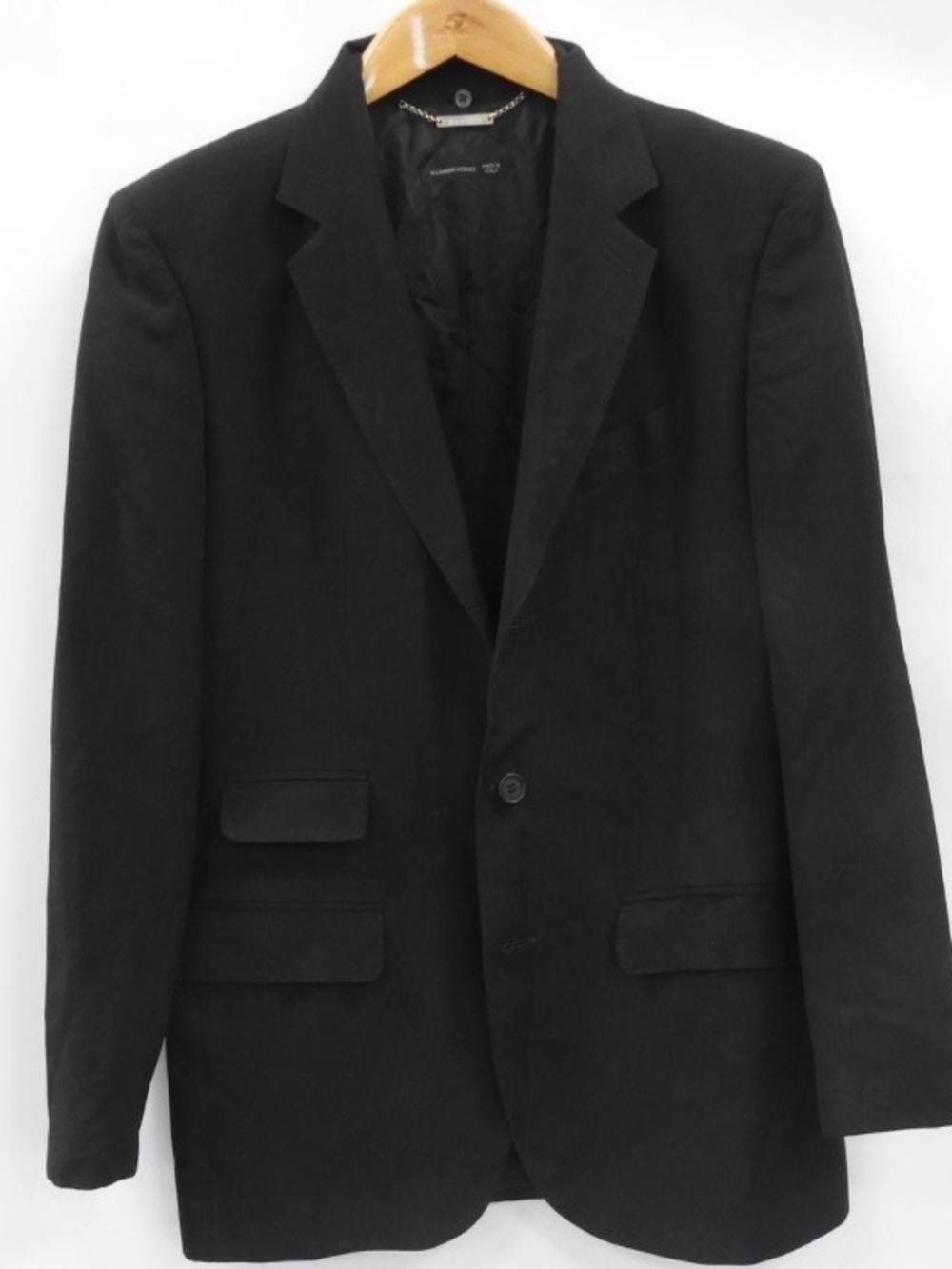Alexander McQueen Black Wool Single-Breasted 3-Button Suit Jacket 48